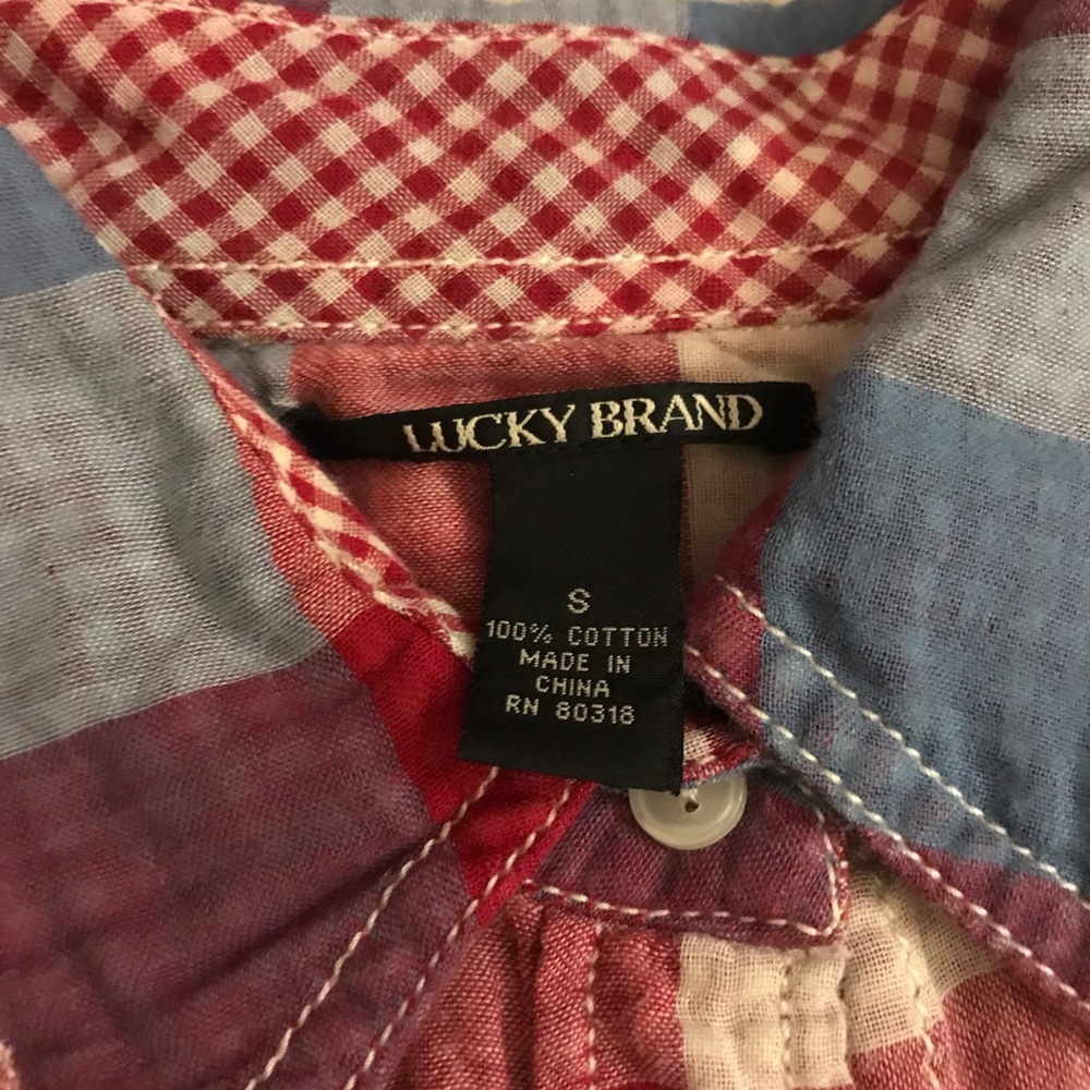 Lucky brand flannel top - Picture 3 of 4